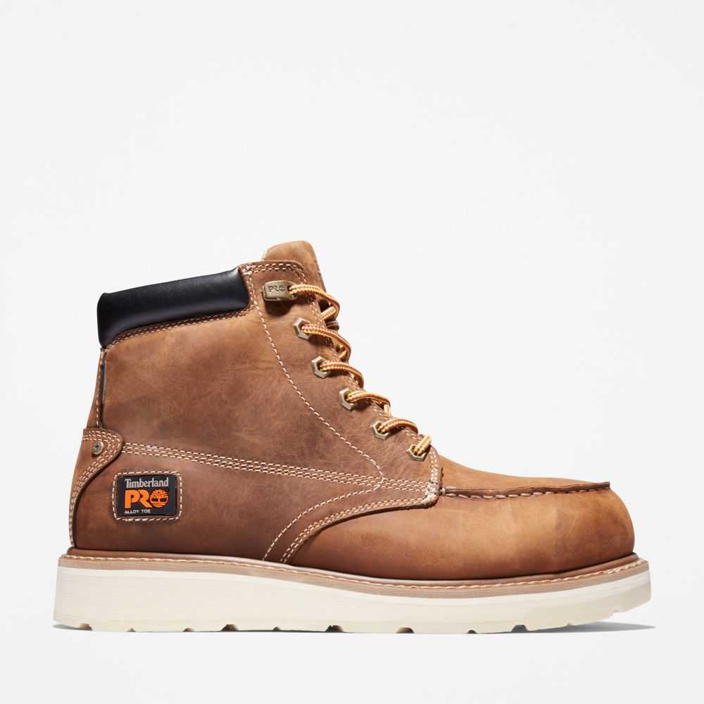 Buty Ochronne Męskie Timberland Pro Gridworks 6 Złote Brązowe | Polska-5372641