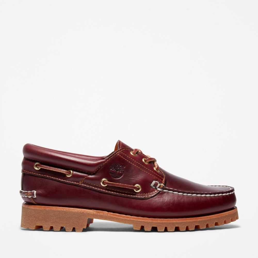 Mokasyny Męskie Timberland Pro Icon 3 Eye Bordowe | Polska-5934820
